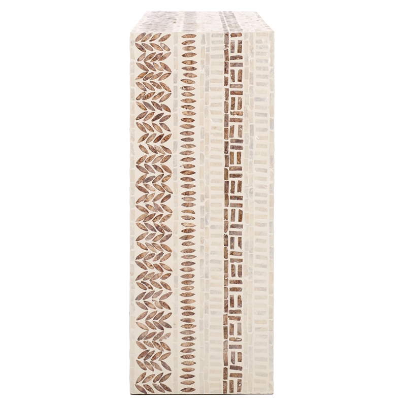 Safavieh Kestrel Solid Wood  Coffee Table in White / Gold