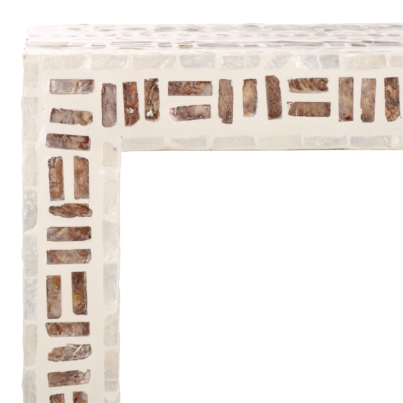 Safavieh Kestrel Solid Wood  Coffee Table in White / Gold