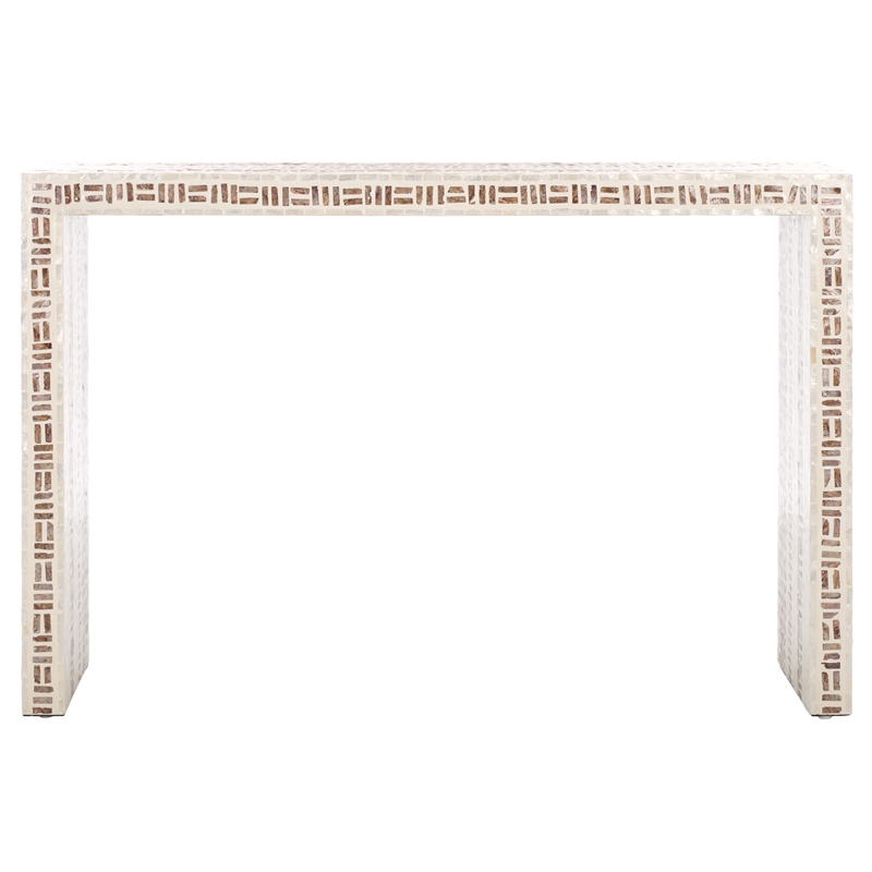 Safavieh Kestrel Solid Wood  Coffee Table in White / Gold