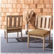 Safavieh Dominica Wood Outdoor Dining Chair in Natural / Brown