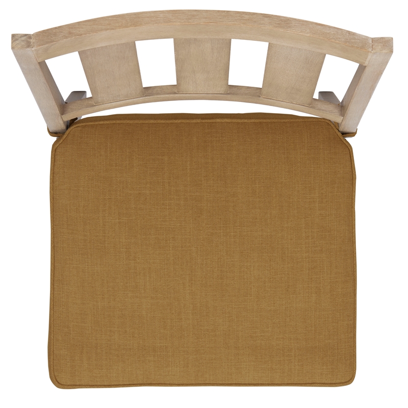 Safavieh Dominica Wood Outdoor Dining Chair in Natural / Brown