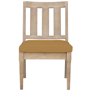 Safavieh Dominica Wood Outdoor Dining Chair in Natural / Brown