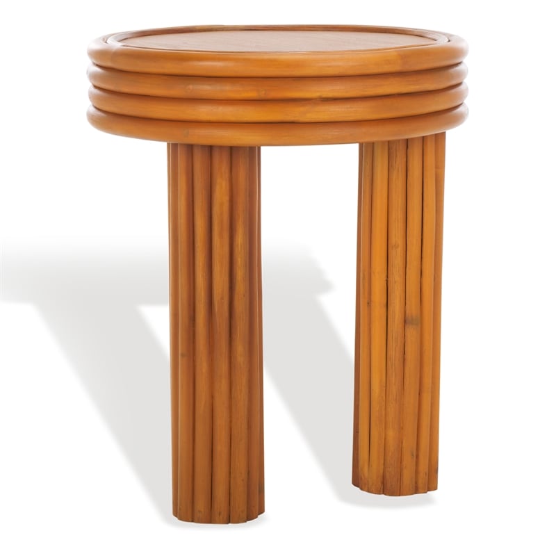 Safavieh Bayard Ratan and Plywood  Accent Table in Natural