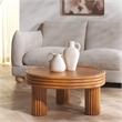Safavieh Bayard Ratan and Plywood Coffee Table in Natural