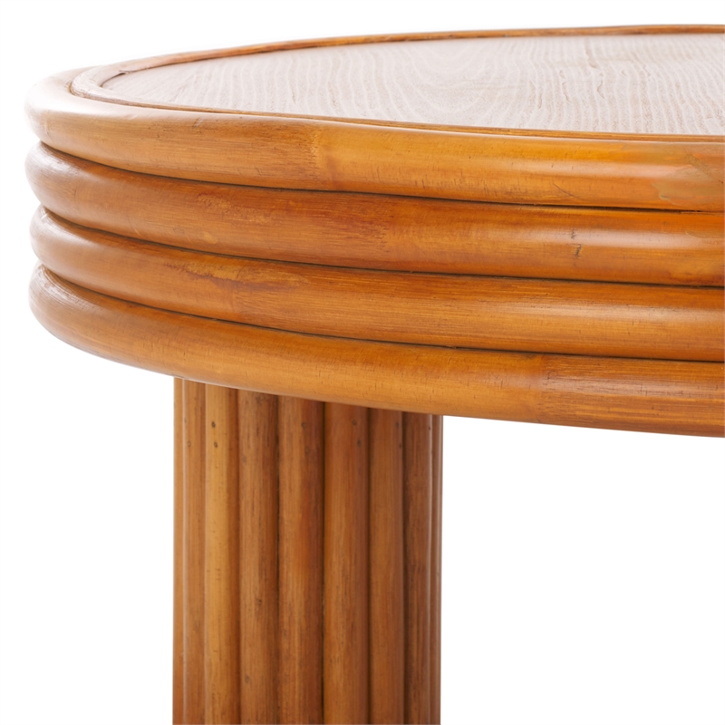 Safavieh Bayard Ratan and Plywood Coffee Table in Natural