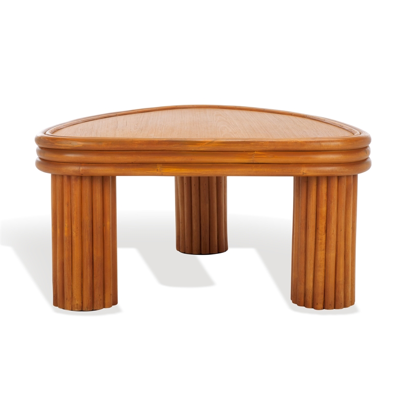 Safavieh Bayard Ratan and Plywood Coffee Table in Natural