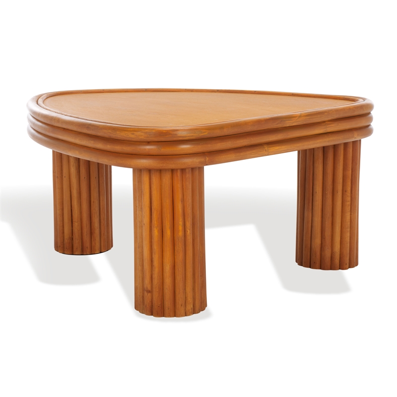 Safavieh Bayard Ratan and Plywood Coffee Table in Natural