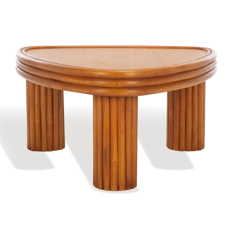 Safavieh Bayard Ratan and Plywood Coffee Table in Natural