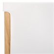 Safavieh Arian Teak and Leather Dining Chair in White / Natural