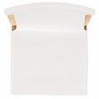 Safavieh Arian Teak and Leather Dining Chair in White / Natural