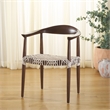 Safavieh Bandelier  Wood and Leather Accent Chair in White / Brown