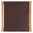 Safavieh Solana Teak and Leather Ottoman in Brown / Natural