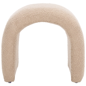 Safavieh Kibo  Pine and Polyester Ottoman in Tan