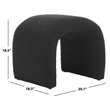 Safavieh Kibo  Pine and Polyester Ottoman in Black