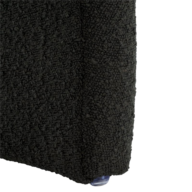 Safavieh Kibo  Pine and Polyester Ottoman in Black