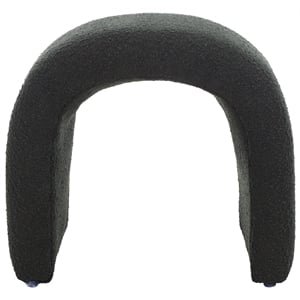 Safavieh Kibo  Pine and Polyester Ottoman in Black