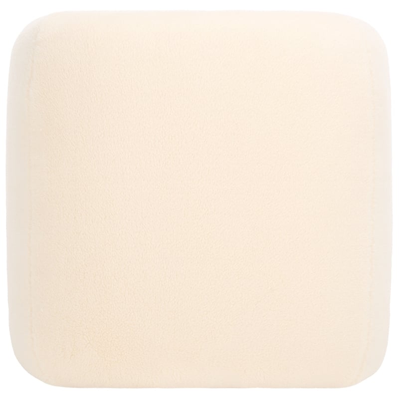 Safavieh Kibo  Pine and Polyester Ottoman in Cream