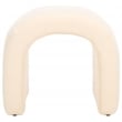 Safavieh Kibo  Pine and Polyester Ottoman in Cream