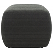 Safavieh Whitley Pine Wood and Fabric Rectangular Ottoman in Black