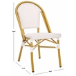Safavieh Lydia  Aluminum  Bistro Chairs in White