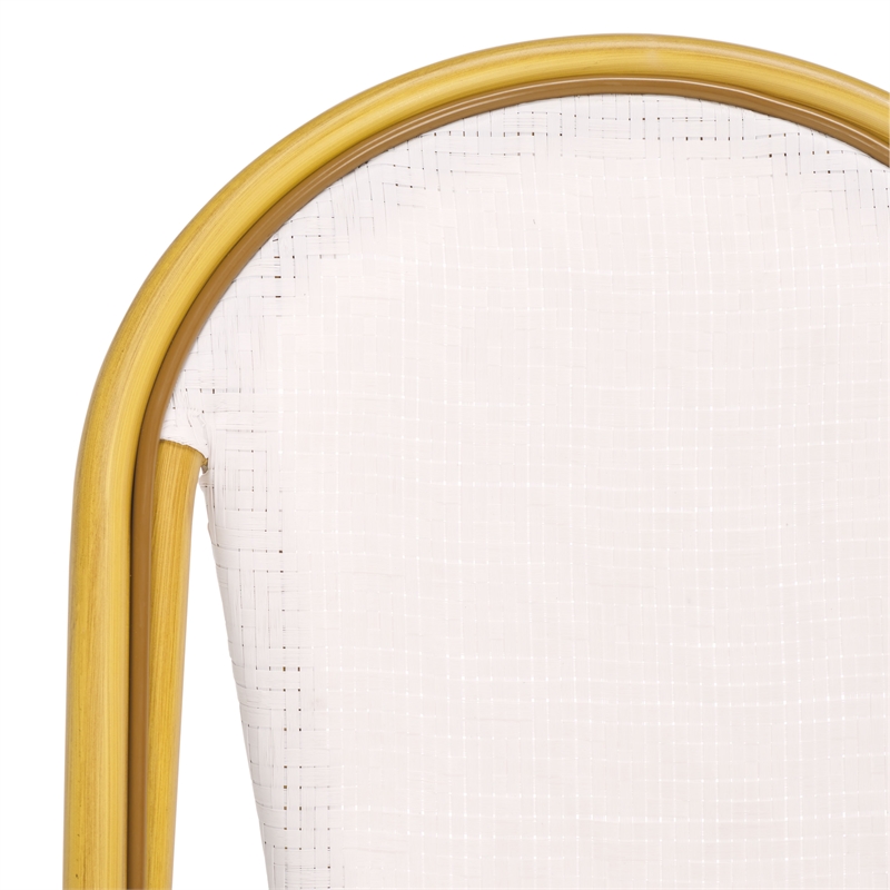 Safavieh Lydia  Aluminum  Bistro Chairs in White