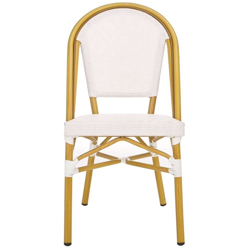 Safavieh Lydia  Aluminum  Bistro Chairs in White