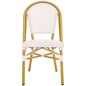 Safavieh Lydia  Aluminum  Bistro Chairs in White