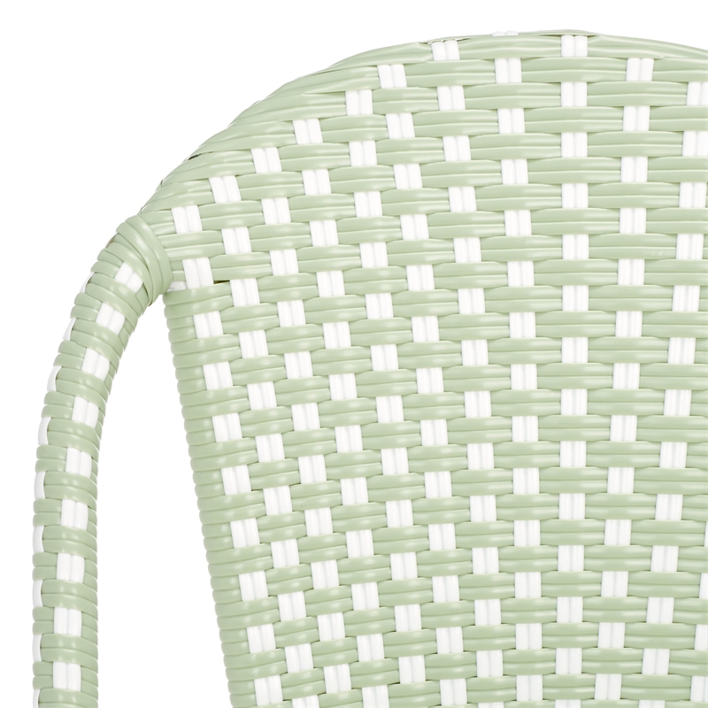 Safavieh Oliver  Aluminum Bistro Chairs  in Green/White