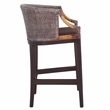 Safavieh Brando Solid Wood and Cotton Counter Stool in Brown / Brown