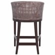 Safavieh Brando Solid Wood and Cotton Counter Stool in Brown / Brown