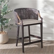 Safavieh Brando Solid Wood and Cotton  Counter Stool in Brown/ White