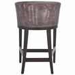 Safavieh Brando Solid Wood and Cotton  Counter Stool in Brown/ White