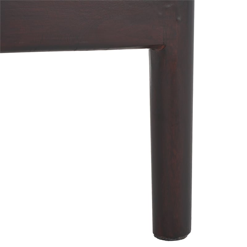 Safavieh Brando Solid Wood and Cotton  Counter Stool in Brown/ White