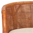Safavieh Brando Solid Wood and Cotton Counter Stool in Brown/ Black/White