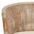 Safavieh Brando Solid Wood and Cotton Counter Stool in Light Gray / Black/ White