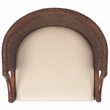 Safavieh Brando Solid Wood and Cotton Counter Stool in Brown/Black/White