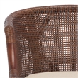 Safavieh Brando Solid Wood and Cotton Counter Stool in Brown/Black/White