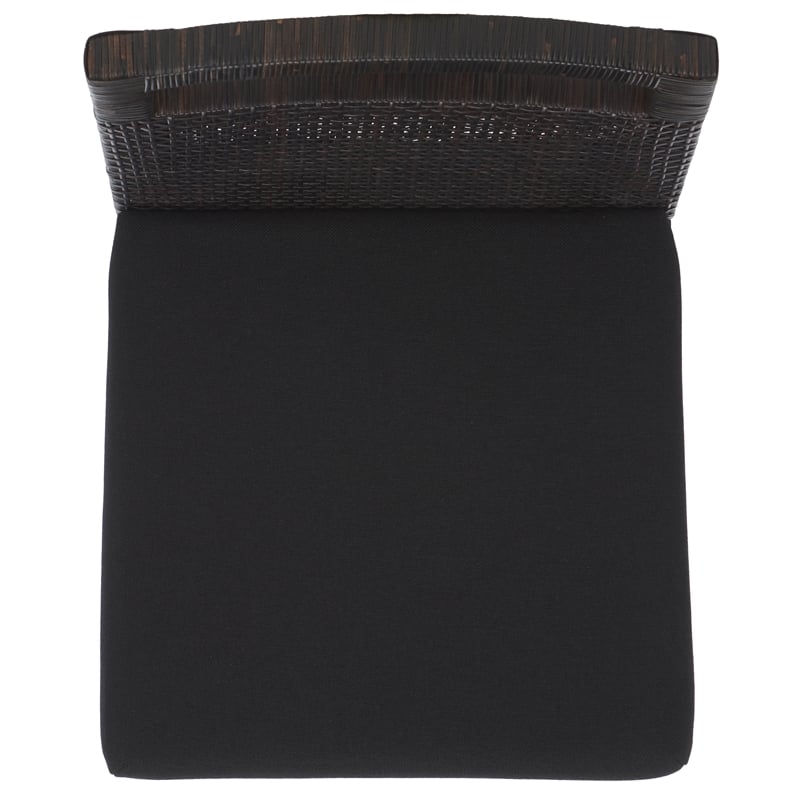 Safavieh Darin Solid Wood and Cotton Counter Stool in  Brown / Black