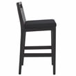 Safavieh Darin Solid Wood and Cotton Counter Stool in  Brown / Black