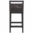 Safavieh Darin Solid Wood and Cotton Counter Stool in  Brown / Black