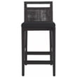 Safavieh Darin Solid Wood and Cotton Counter Stool in  Brown / Black