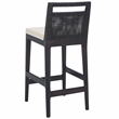 Safavieh Darin Solid Wood and Cotton Counter Stool in Brown / White