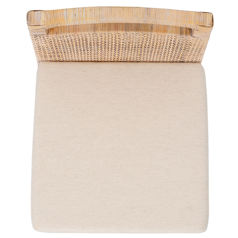 Safavieh Darin  Solid Wood and Cotton  Counter Stool in Natural / White