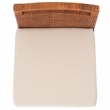 Safavieh Darin  Solid Wood and Cotton Counter Stool in Brown / White