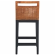 Safavieh Darin  Solid Wood and Cotton Counter Stool in Brown / White