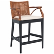 Safavieh Gianni Mahogany and Iron Counter Stool in Brown / White