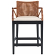 Safavieh Gianni Mahogany and Iron Counter Stool in Brown / White