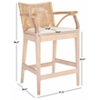 Safavieh Gianni Pine and Iron Counter Stool in Natural / White