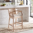 Safavieh Gianni Pine and Iron Counter Stool in Natural / White