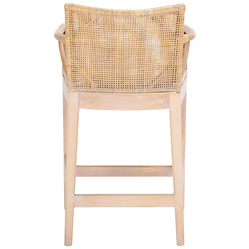 Safavieh Gianni Pine and Iron Counter Stool in Natural / White
